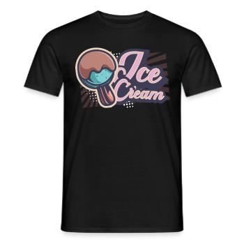 Icecream Retro Ice Eis Eiscreme Sommer summer Fun - Männer T-Shirt - Schwarz - Vorne - AI Model Male 178 light (178cm)
