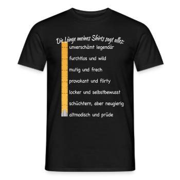 Party Länge Meines Shirts Sagt Alles Feiern JGA - Männer T-Shirt - Schwarz - Vorne - AI Model Male 178 light (178cm)