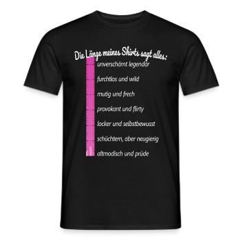 Party Länge Meines Shirts Sagt Alles Feiern JGA - Männer T-Shirt - Schwarz - Vorne - AI Model Male 178 light (178cm)
