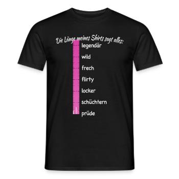 Party Länge Meines Shirts Sagt Alles Feiern JGA - Männer T-Shirt - Schwarz - Vorne - AI Model Male 178 light (178cm)
