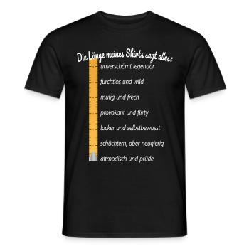 Party Länge Meines Shirts Sagt Alles Feiern JGA - Männer T-Shirt - Schwarz - Vorne - AI Model Male 178 light (178cm)