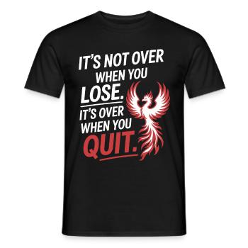 Ce n’est pas fini quand vous perdez la motivation de la persévérance - T-shirt homme - noir - Devant - AI Model Male 178 light (178cm)