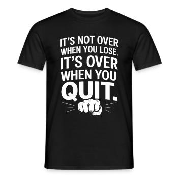Ce n’est pas fini quand vous perdez la motivation de la persévérance - T-shirt homme - noir - Devant - AI Model Male 178 light (178cm)