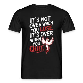 Ce n’est pas fini quand vous perdez la motivation de la persévérance - T-shirt homme - noir - Devant - AI Model Male 178 light (178cm)