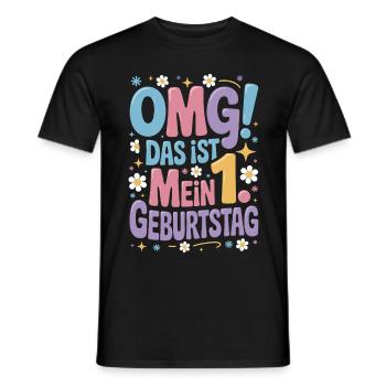 1. Geburtstag Mädchen Das Ist Mein 1. Geburtstag - Männer T-Shirt - Schwarz - Vorne - AI Model Male 178 light (178cm)