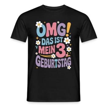 3. Geburtstag Mädchen Das Ist Mein 3. Geburtstag - Männer T-Shirt - Schwarz - Vorne - AI Model Male 178 light (178cm)