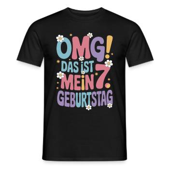 7. Geburtstag Mädchen Das Ist Mein 7. Geburtstag - Männer T-Shirt - Schwarz - Vorne - AI Model Male 178 light (178cm)
