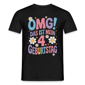 4. Geburtstag Mädchen Das Ist Mein 4. Geburtstag - Männer T-Shirt - Schwarz - Vorne - AI Model Male 178 light (178cm)