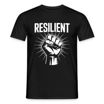 Resilient Mental Health Motivation Resilience - Men's T-Shirt - black - Front - AI Model Male 178 light (178cm)