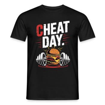 Cheat Day Fitness Genuss Pause Training Workout - Männer T-Shirt - Schwarz - Vorne - AI Model Male 178 light (178cm)