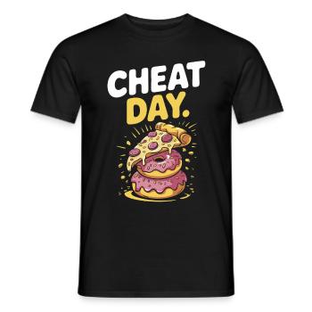 Cheat Day Fitness Genuss Pause Training Workout - Männer T-Shirt - Schwarz - Vorne - AI Model Male 178 light (178cm)
