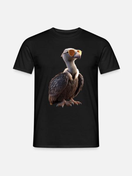 Geier Greifvogel Aasgeier Vulture Süßer Geier - Mænd T-shirt - sort
