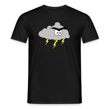 Angry cloud - Men's T-Shirt - black - Front - AI Model Male 178 light (178cm)