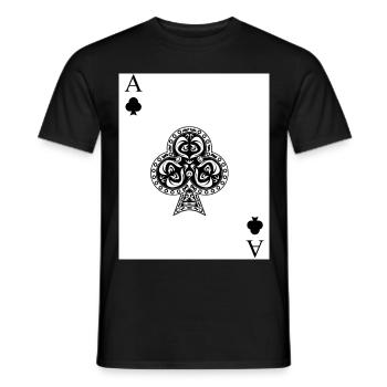 As de trèfle - T-shirt homme - noir - Devant - AI Model Male 178 light (178cm)