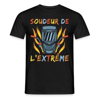 Soudeur de l extrême humour soudure cadeau soudeur - T-shirt homme - noir - Devant - AI Model Male 178 light (178cm)
