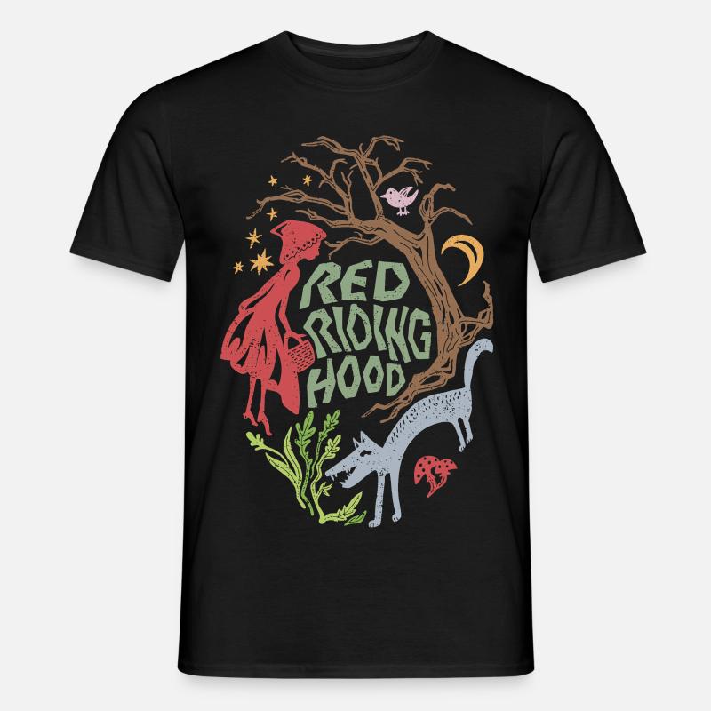 Rotkäppchen und der Wolf - Männer T-Shirt - Schwarz