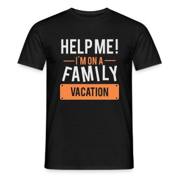 Help me! Geschenk Familienausflug Urlaub Familie - Männer T-Shirt - Schwarz - Vorne - AI Model Male 178 light (178cm)
