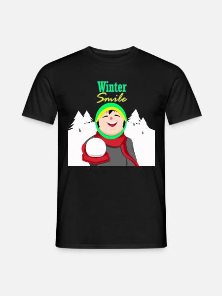 Winter delights, winter fun, winter smile - Men's T-Shirt - black