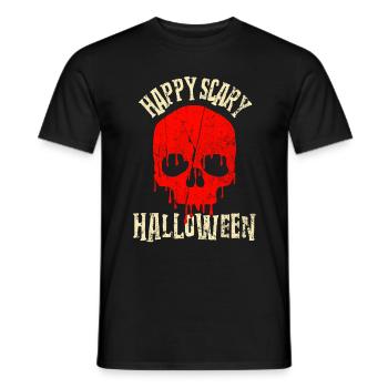 Halloween - Happy scary Halloween - Männer T-Shirt - Schwarz - Vorne - AI Model Male 178 light (178cm)