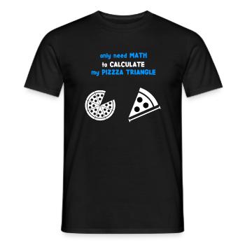 Math for PIZZA Pizza love Italian Pizza - Männer T-Shirt - Schwarz - Vorne - AI Model Male 178 light (178cm)