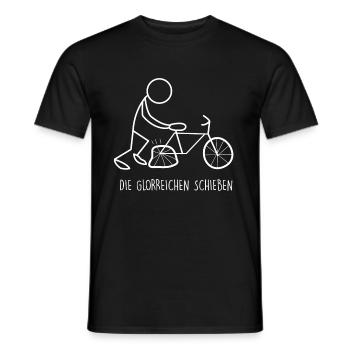 Fahrrad Die Glorreichen schieben - Männer T-Shirt - Schwarz - Vorne - AI Model Male 178 light (178cm)