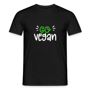 Vegan Go vegan - T-shirt homme - noir - Devant - AI Model Male 178 light (178cm)