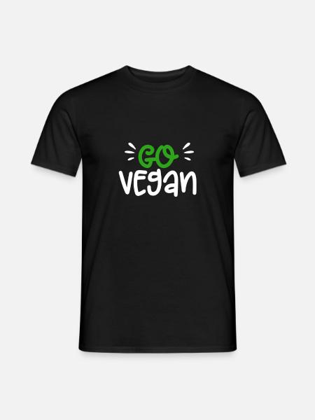 Vegan Go vegan - Men's T-Shirt - black