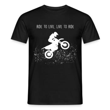 motocross - T-shirt uomo - nero - Fronte - AI Model Male 178 light (178cm)