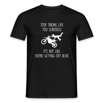 motocross - T-shirt uomo - nero - Fronte - AI Model Male 178 light (178cm)