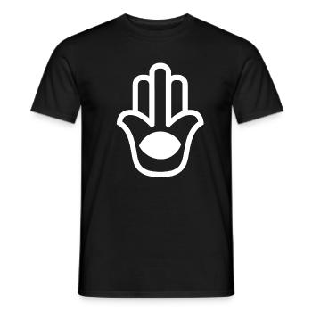 Hand der Fatima gegen bösen Blick - Männer T-Shirt - Schwarz - Vorne - AI Model Male 178 light (178cm)