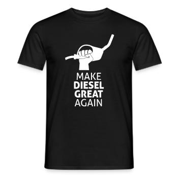 Make Diesel great again - Contre l’interdiction de la conduite diesel - T-shirt homme - noir - Devant - AI Model Male 178 light (178cm)