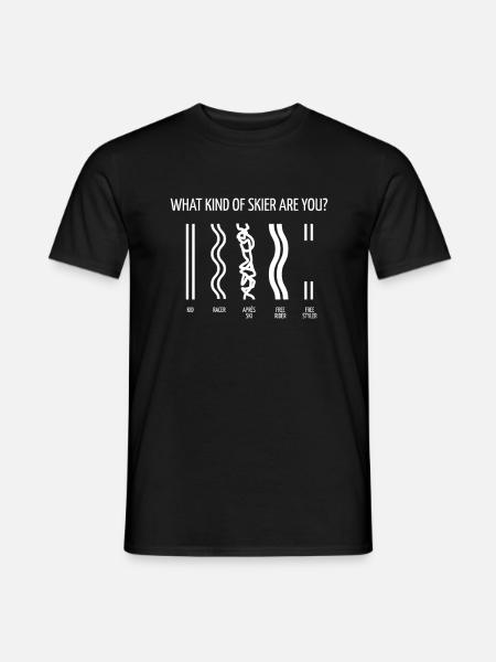 Welcher Skityp bist du? Lustiges Apres Ski Shirt - Männer T-Shirt - Schwarz