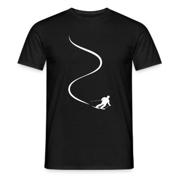 Skieur, montagnes, ski, ski, ski, vitesse carv - T-shirt homme - noir - Devant - AI Model Male 178 light (178cm)