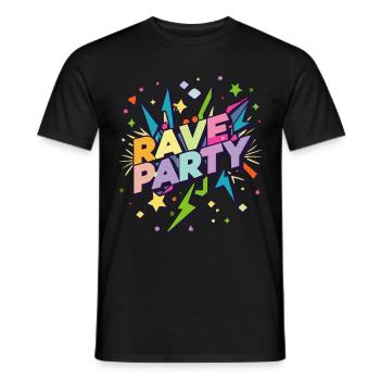 Rave Party Festival - T-shirt homme - noir - Devant - AI Model Male 178 light (178cm)