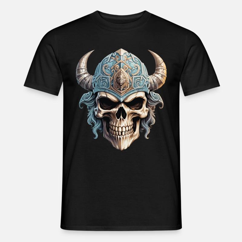 Wikinger-Schädel - Männer T-Shirt - Schwarz