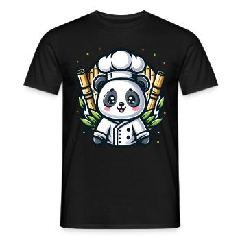 Chef panda kawaii bambou - T-shirt homme - noir - Devant - AI Model Male 178 light (178cm)