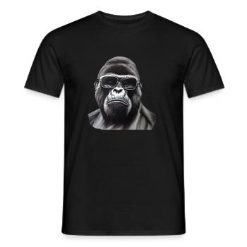 Cool gorilla - Men's T-Shirt - black - Front - AI Model Male 178 light (178cm)
