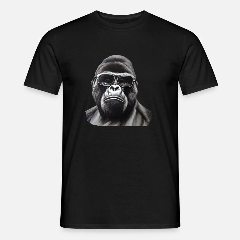 Cooler Gorilla - Männer T-Shirt - Schwarz