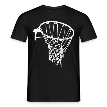 basket net raw basket-ball - T-shirt homme - noir - Devant - AI Model Male 178 light (178cm)