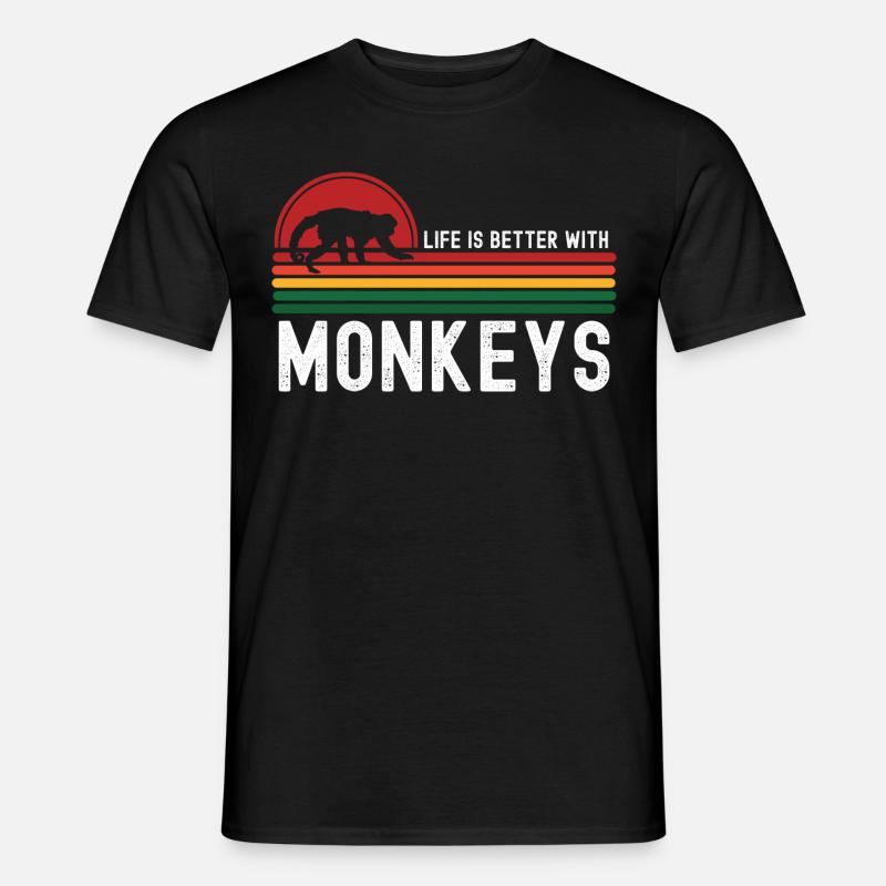 Affe - Männer T-Shirt - Schwarz