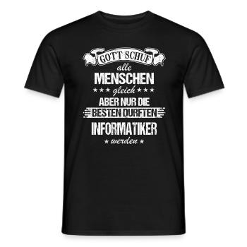 Informatiker Programmierer Informatik Spruch - Männer T-Shirt - Schwarz - Vorne - AI Model Male 178 light (178cm)
