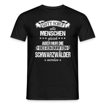 Schwarzwald Schwarzwälder Heimat Spruch - Männer T-Shirt - Schwarz - Vorne - AI Model Male 178 light (178cm)