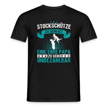 Stockschießen Eisstockschießen Eisstock Spruch - Männer T-Shirt - Schwarz - Vorne - AI Model Male 178 light (178cm)