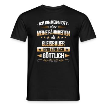 Gleisbauer Gleisbau Eisenbahn Gleise Beruf Spruch - Männer T-Shirt - Schwarz - Vorne - AI Model Male 178 light (178cm)