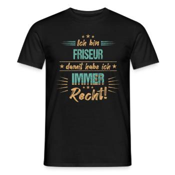 Friseur Friseurin Frisör Arbeit Beruf Spruch - Männer T-Shirt - Schwarz - Vorne - AI Model Male 178 light (178cm)