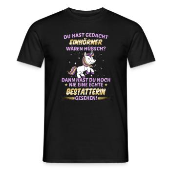 Bestatter Bestatterin Bestatten Beruf Spruch - Männer T-Shirt - Schwarz - Vorne - AI Model Male 178 light (178cm)