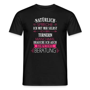 Turnen Turner Bodenturnen Geräteturnen Spruch - Männer T-Shirt - Schwarz - Vorne - AI Model Male 178 light (178cm)