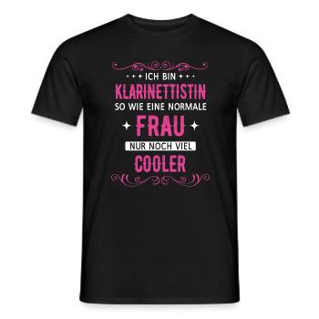 Klarinette Klarinettistin Instrument Musik Spruch - Männer T-Shirt - Schwarz - Vorne - AI Model Male 178 light (178cm)