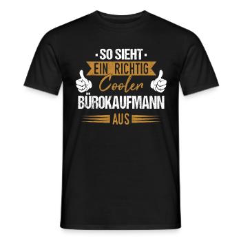 Bürokaufmann Kaufmann Büro Beruf Spruch - Männer T-Shirt - Schwarz - Vorne - AI Model Male 178 light (178cm)