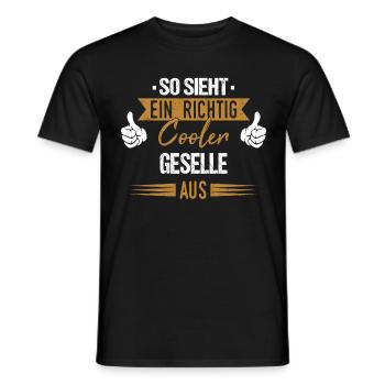 Geselle Gesellenprüfung Gesellen Beruf Spruch - Männer T-Shirt - Schwarz - Vorne - AI Model Male 178 light (178cm)